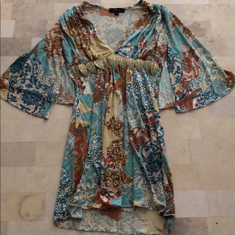 Colorful and floral dress